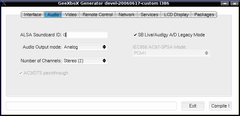 Generator Audio Tab